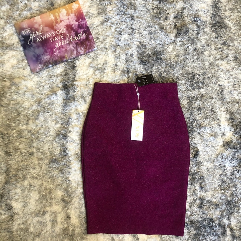 Purple/ Magenta midi Skirt size Small